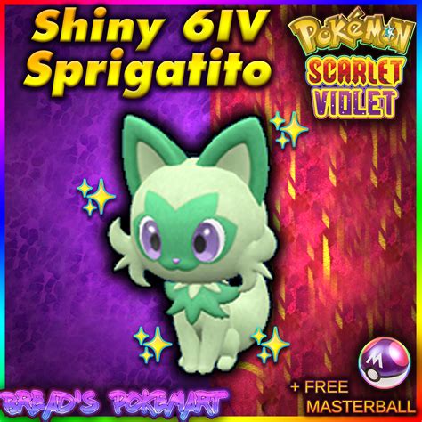 SPRIGATITO SHINY 6IV Starter // Pokemon Scarlet and Violet // - Etsy