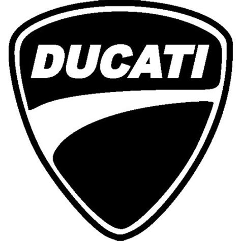 2X Ducati White/ Black Vinyl Sticker Decal 4" Logo Racing | eBay