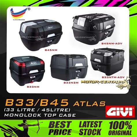 KOTAK/BOX GIVI MONOLOCK TOP CASE B33, B45, B33NM, B33N2M, B33NTM-ADV, B45NM, B45NM-ADV ATLAS ...