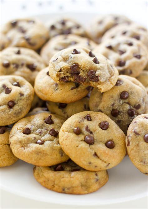 Bite-Sized Brown Butter Chocolate Chip Cookies - Baker by Nature