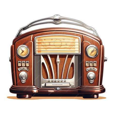 Premium AI Image | beautiful Oldfashioned radio clipart illustration