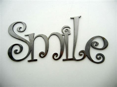 Smile Metal Word Art