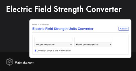 Electric Field Strength Converter - Matmake