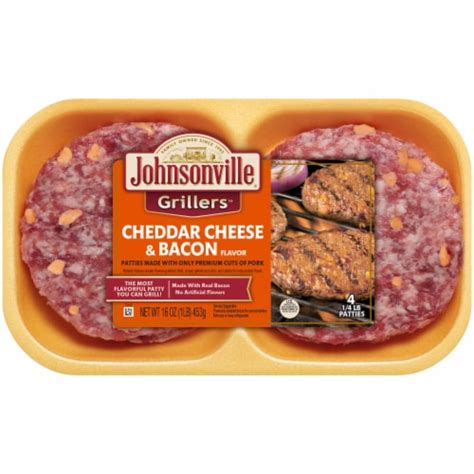 Johnsonville® Grillers Cheddar Cheese & Bacon Bratwurst Pork Sausage ...