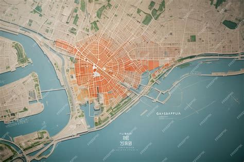 Premium AI Image | Urban vector city map of guangzhou china