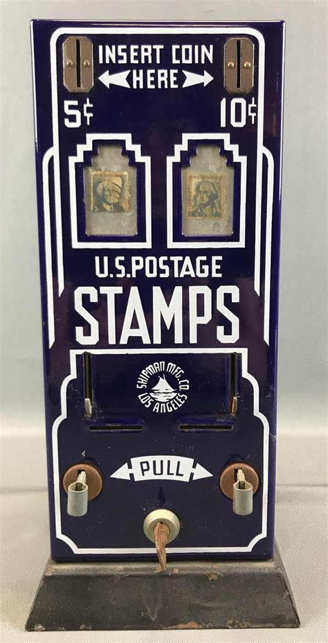 Sold at Auction: Vintage (1950s) US Postage Stamp Vending Machine w/ Key