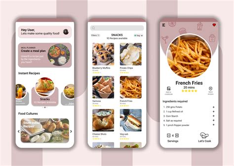 Food app UI design on Behance