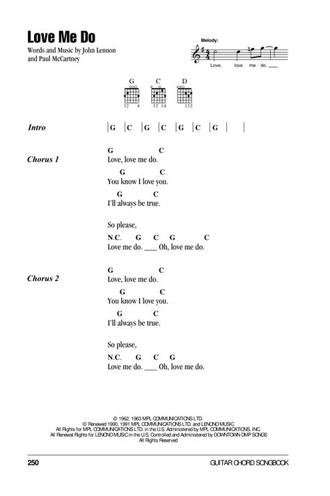 Love Me Do by The Beatles - Guitar Chords/Lyrics - Guitar Instructor