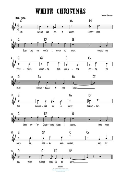 Sheet Music by Paul Gladis » White Christmas