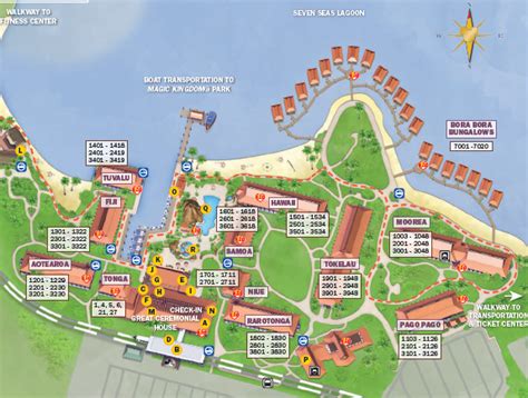 WDW Polynesian Resort Map