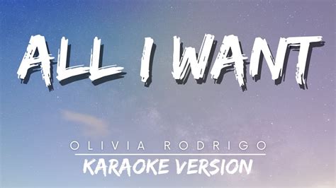 Olivia Rodrigo - All I Want (Karaoke Version) | Hits Pop - YouTube