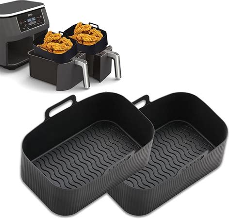 Silicone Air Fryer Liners for Ninja Air Fryer Dual, Ninja Air Fryer ...