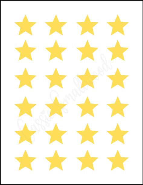 Yellow Free Printable Printable Stars - Printable Online