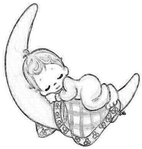 sleeping baby coloring pages - Clip Art Library