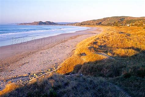 Wainui surf beach, north of Gisborne at dawn, Gisborne, Gisborne ...