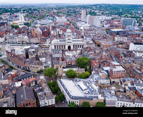 Aerial Image Nottingham City Centre Stock Photo - Alamy