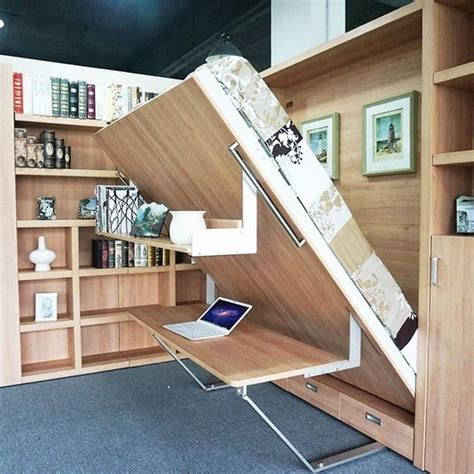 40 Amazing Folding Wall Table Ideas Saving Space | Modern murphy beds ...