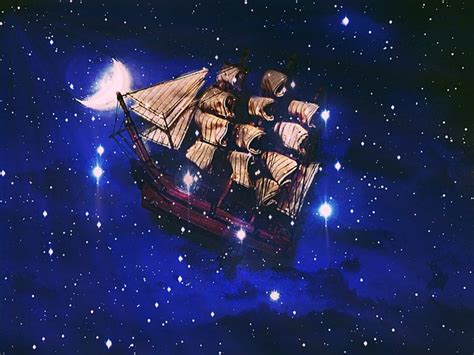 Flying pirate ship from Peter Pan