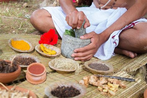 Preparing Ayurvedic Medicine — Stock Photo © nilanewsom #100273086