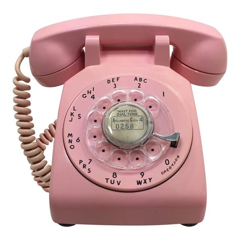 Pink 1964 Date Matched Rotary Dial Desk Phone | Retro phone, Phone, Minimalist icons