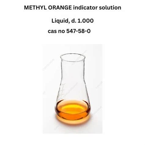 Reagent Grade Liquid METHYL ORANGE indicator solution, For Laboratory ...