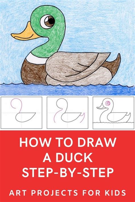 Easy How to Draw a Duck Tutorial