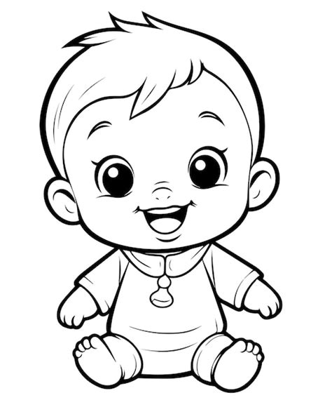 Premium Vector | Coloring page for babies