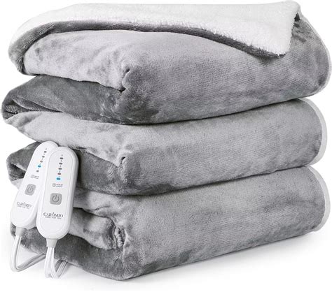 Heated Electric Blanket Queen Size with Overheating Protection, 84" x 90", Fast Heating, Machine ...