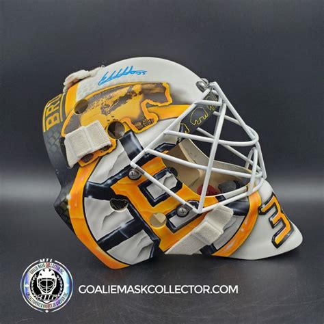 Linus Ullmark Signed Goalie Mask 2023-24 Boston CENTENNIAL Orr & Berge ...