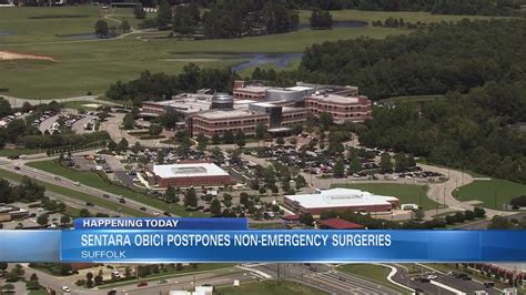 Sentara Obici Hospital to postpone non-emergency surgeries starting week of September 27 - YouTube