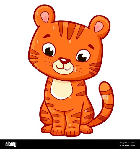 Simple Little Tiger Clipart