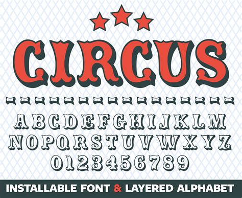 Circus Font Alphabet