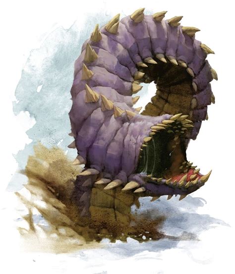 Purple Worm | Dnd monsters, Fantasy monster, Dungeons and dragons