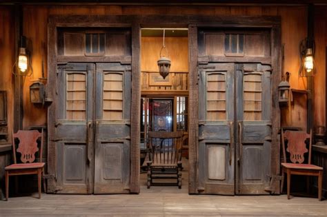 Premium AI Image | Old western style saloon doors