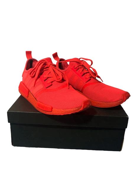 adidas nmd r1 solar red, Men's Fashion, Footwear, Sneakers on Carousell