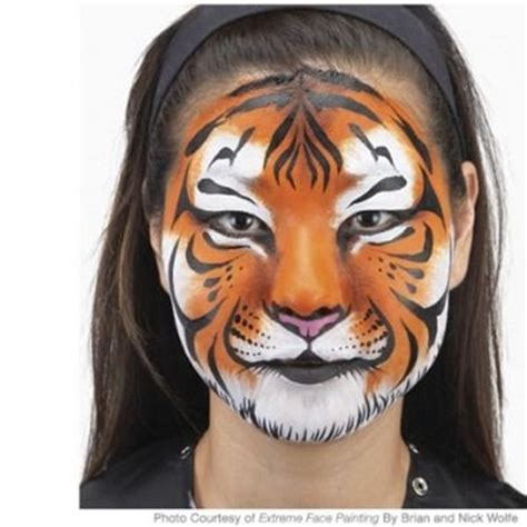 40 Easy Tiger Face Painting Ideas for Fun - Bored Art | Face painting designs, Face painting ...