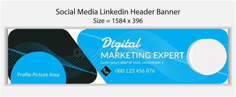 Linkedin Cover Design,linkedin Banner Templates for Digital Marketing Agency Stock Image - Image ...