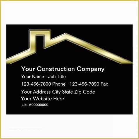 Free General Contractor Business Card Templates Of Construction ...