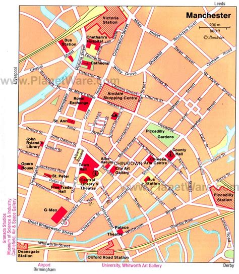 Uk Map Cities Manchester