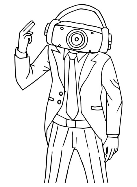 Speakerman Coloring Sheet - Free Printable Coloring Pages