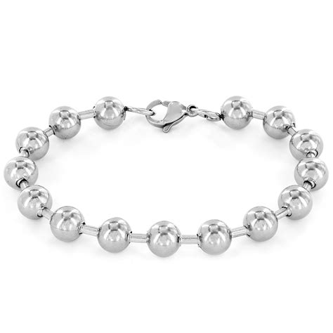 ELYA Women's Stainless Steel Ball Chain Bracelet