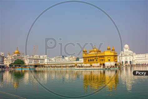 Image of Beautiful Landscape of Golden Temple with Water reflection-DT345233-Picxy