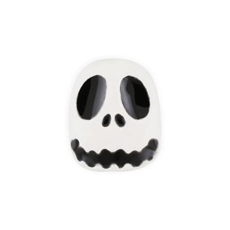 Pot of 4 White Skeleton Face Halloween Charms - Naio Nails