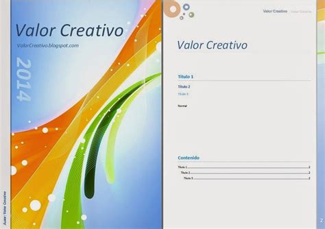Valor Creativo: Plantillas Word 2003, 2007, 2010 y 2013 | Portadas de trabajos, Disenos de unas ...