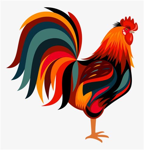 Chicken And Rooster Clipart Transparent Png Hd Vector Cute Ethnic | The ...