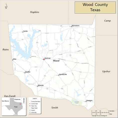 Wood County Map, Texas - Where is Located, Cities, Population, Highways ...