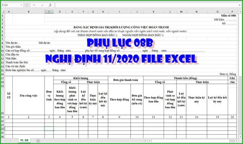 Lưu Trữ #Biểu Mẫu 08b File Excel - XÂY DỰNG