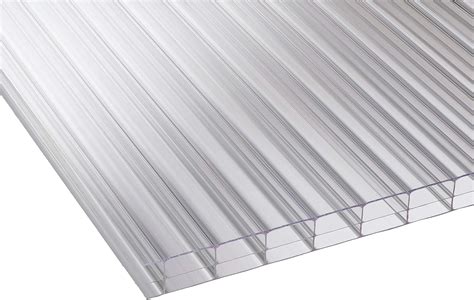 16mm Clear Polycarbonate Plastic Roofing Sheets - for Carport, Canopy, Lean to, Conservatory ...