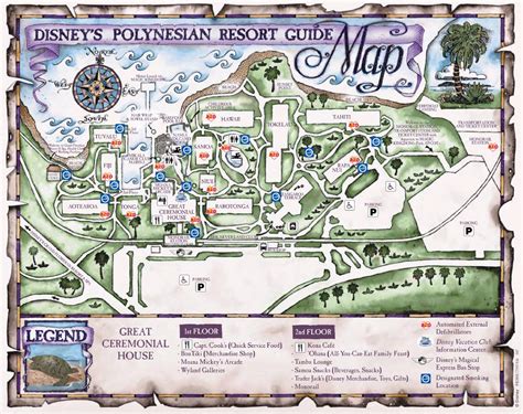 Resort Map | Disney's Polynesian Resort | Florida