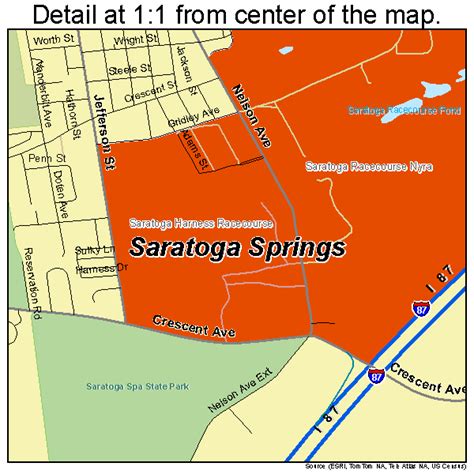 Saratoga Springs New York Street Map 3665255